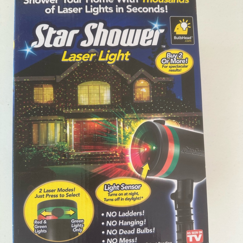 BulbHead Star Shower Weather Laser Light Projector (10640-6)